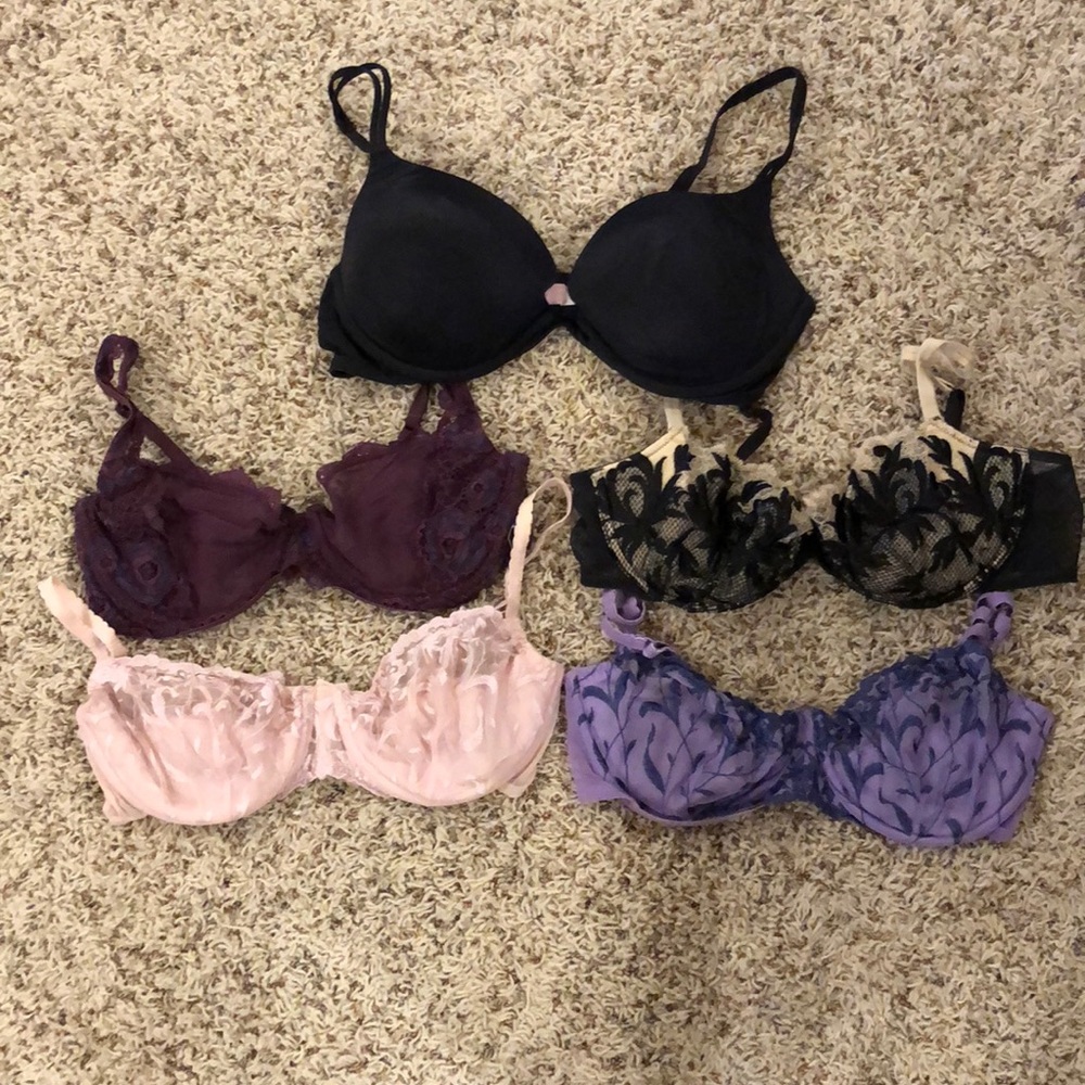 Lot of 5 VS bras